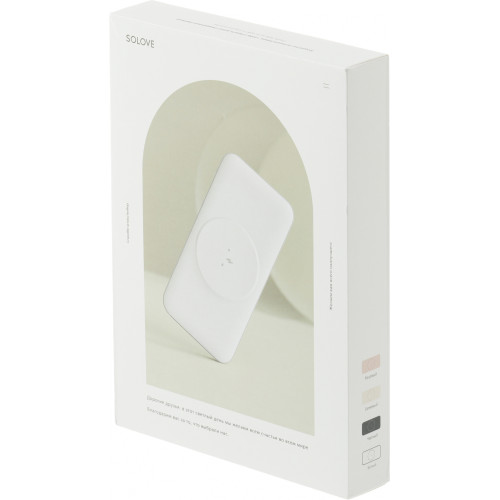 Мобильный аккумулятор Solove W10 10000mAh QC3.0/PD3.0 3A USB-A/USB-C беспров.зар. белый (W10 WHITE RUS)