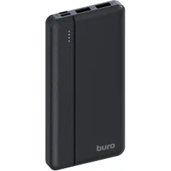 Мобильный аккумулятор Buro BP10A 10000mAh 10W 2A 2xUSB-A/USB-C черный (BP10A10PBK)