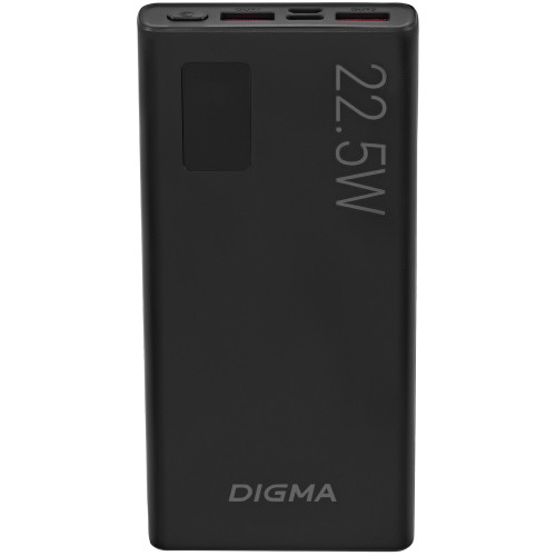 Мобильный аккумулятор Digma DGPF10A 10000mAh QC3.0/PD3.0 22.5W 3A 2xUSB-A/USB-C черный (DGPF10A22PBK)
