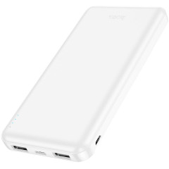 Мобильный аккумулятор Hoco J100 High-ranking 10000mAh 2.1A 2xUSB-A белый (J100 HIGH-RANKING WHITE)
