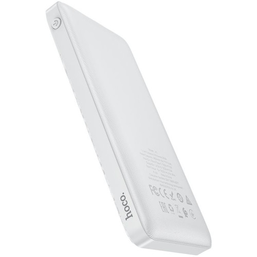 Мобильный аккумулятор Hoco J72 Easy travel 10000mAh 2A 2xUSB-A белый (J72 EASY TRAVEL WHITE)