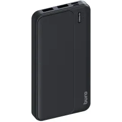 Мобильный аккумулятор Buro BPF10A 10000mAh QC3.0/PD3.0 22.5W 3A 2xUSB-A/USB-C черный (BPF10A22PBK)