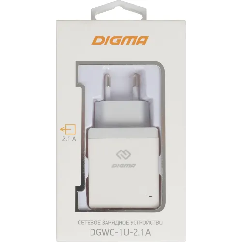 Сетевое зар./устр. Digma DGWC-1U-2.1A-WG 10.5W 2.1A USB универсальное белый