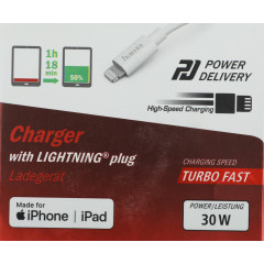 Сетевое зар./устр. Hama H-183318 30W 3A (PD) для Apple белый (00183318)