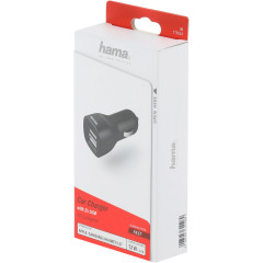 Автомобильное зар./устр. Hama H-1401660 12W 1.2A+1.2A 2xUSB универсальное черный (00173624)