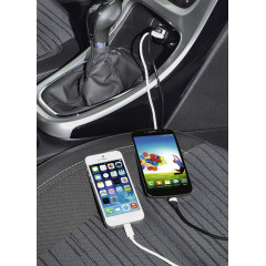 Автомобильное зар./устр. Hama H-1401660 12W 1.2A+1.2A 2xUSB универсальное черный (00173624)