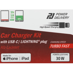 Автомобильное зар./устр. Hama H-183317 30W 3A (PD) USB Type-C для Apple белый (00183317)