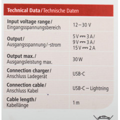 Автомобильное зар./устр. Hama H-183317 30W 3A (PD) USB Type-C для Apple белый (00183317)