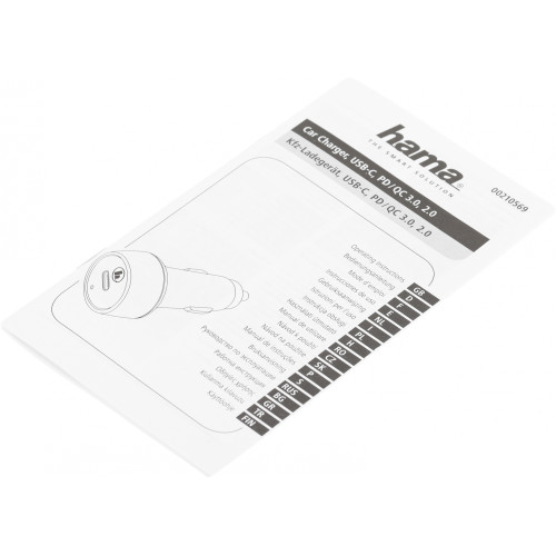 Автомобильное зар./устр. Hama H-210569 20W 1.67A+3A+2.22A (PD) USB универсальное черный (00210569)