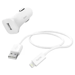 Автомобильное зар./устр. Hama H-183291 5W 1A для Apple белый (00183291)