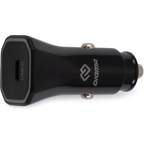 Автомобильное зар./устр. Digma DGC2B 20W 3A (PD) USB-C универсальное черный (DGC2B0F010BK)