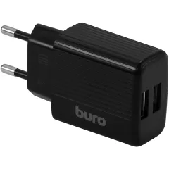 Сетевое зар./устр. Buro BUWE1 10.5W 2.1A 2xUSB универсальное черный (BUWE10S200BK)