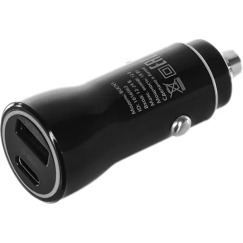 Автомобильное зар./устр. Buro BUCN1 18W 3A (PD+QC) USB-C/USB-A универсальное черный (BUCN18P110BK)