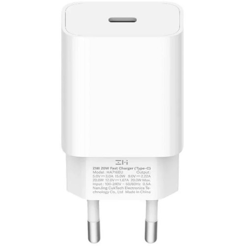 Сетевое зар./устр. ZMI HA716 20W 3A (PD+QC) USB Type-C универсальное белый (HA716 WHITE)