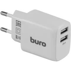 Сетевое зар./устр. Buro BUWH1 15.5W 3.1A 2xUSB универсальное белый (BUWH15S200WH)