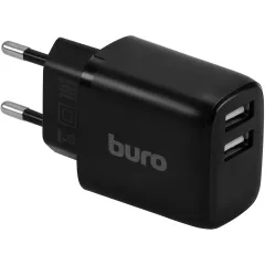 Сетевое зар./устр. Buro BUWH1 15.5W 3.1A 2xUSB универсальное черный (BUWH15S200BK)