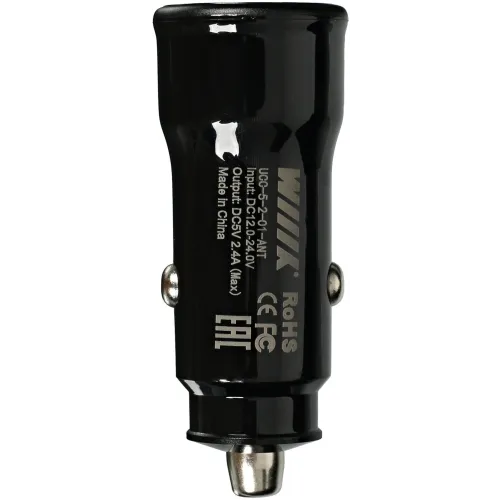 Автомобильное зар./устр. Wiiix UCC-5-2-01-ANT 2.4A (PD) 2xUSB универсальное черный