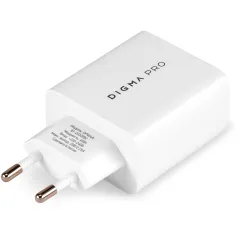 Сетевое зар./устр. Digma Pro DPW4A 45W 3A (PD+QC) USB-C/USB-A универсальное белый (DPW4A5GX11WH)