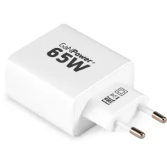 Сетевое зар./устр. Digma Pro DPW6B 65W 3.25A (PD+QC) 2хUSB-C/USB-A универсальное белый (DPW6B5GX12WH)