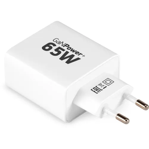 Сетевое зар./устр. Digma Pro DPW6B 65W 3.25A (PD+QC) 2хUSB-C/USB-A универсальное белый (DPW6B5GX12WH)