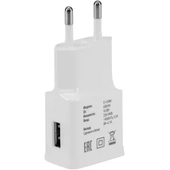 Сетевое зар./устр. Buro TJ-159w 10.5W 2.1A USB-A универсальное белый