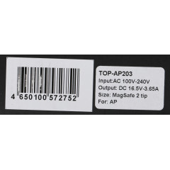 Блок питания TopON TOP-AP203 60W 16.5V-16.5V 3.65A от бытовой электросети