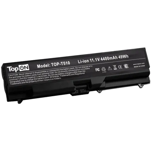 Батарея для ноутбука TopON 75938 11.1V 4400mAh литиево-ионная (TOP-T510)