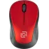 Мышь Оклик 665MW черный/красный оптическая 1600dpi беспров. USB для ноутбука 3but (1025135)