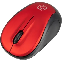 Мышь Оклик 665MW черный/красный оптическая 1600dpi беспров. USB для ноутбука 3but (1025135)