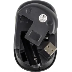 Мышь Оклик 665MW черный/красный оптическая 1600dpi беспров. USB для ноутбука 3but (1025135)