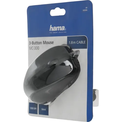 Мышь Hama MC-300 черный оптическая 1200dpi USB 3but (00182606)
