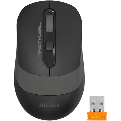 Мышь A4Tech Fstyler FG10 черный/серый оптическая 2000dpi беспров. USB 4but (FG10 GREY)