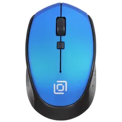 Мышь Оклик 488MW черный/синий оптическая 1600dpi беспров. USB для ноутбука 4but (1196569)