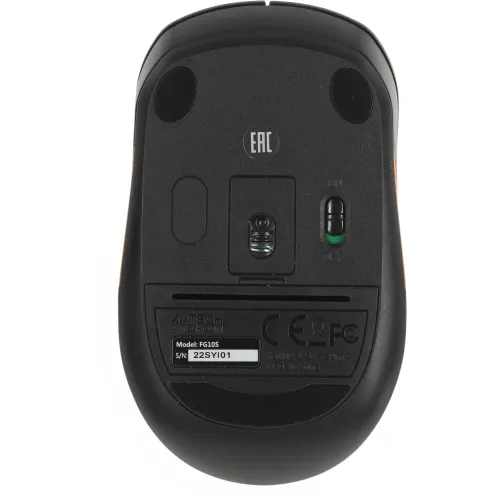 Мышь A4Tech Fstyler FG10S черный/оранжевый оптическая 2000dpi silent беспров. USB для ноутбука 4but (FG10S ORANGE)