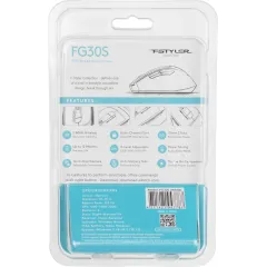 Мышь A4Tech Fstyler FG30S белый/серый оптическая 2000dpi silent беспров. USB 6but (FG30S WHITE)