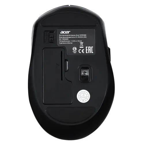 Мышь Acer OMR060 черный оптическая 1600dpi беспров. USB 6but (ZL.MCEEE.00C)