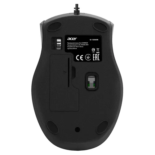 Мышь Acer OMW020 черный оптическая 1600dpi USB 4but (ZL.MCEEE.004)