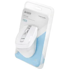 Мышь A4Tech Fstyler FB35 белый/серый оптическая 2000dpi беспров. BT/Radio USB для ноутбука 6but (FB35 ICY WHITE)