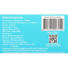 Мышь A4Tech Fstyler FB35 белый/серый оптическая 2000dpi беспров. BT/Radio USB для ноутбука 6but (FB35 ICY WHITE)