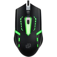 Мышь Оклик 398G черный оптическая 2400dpi USB для ноутбука 4but (1431665)