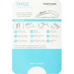 Мышь A4Tech Fstyler FM12S Panda белый/черный оптическая 1200dpi silent USB 3but