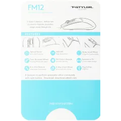 Мышь A4Tech Fstyler FM12 Panda белый/черный оптическая 1200dpi USB 3but