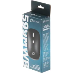 Мышь Оклик 599MWB черный оптическая 1600dpi silent беспров. BT/Radio USB для ноутбука 4but (1520854)