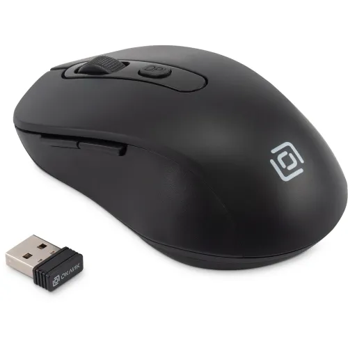 Мышь Оклик 677MW черный оптическая 1600dpi беспров. USB 6but (1520859)