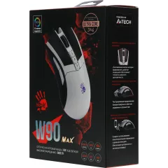 Мышь A4Tech Bloody W90 Max белый/черный оптическая 10000dpi USB 10but (W90 MAX PANDA)