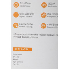 Мышь A4Tech OP-330 черный оптическая 1200dpi USB 3but (OP-330 (BLACK))