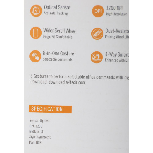 Мышь A4Tech OP-330 черный оптическая 1200dpi USB 3but (OP-330 (BLACK))