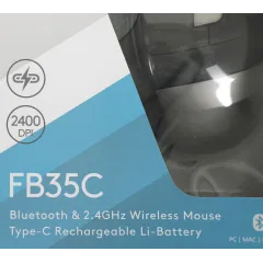 Мышь A4Tech Fstyler FB35C серый/черный оптическая 2000dpi беспров. BT/Radio USB 6but (FB35C SMOKY GREY)