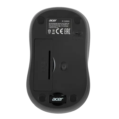 Мышь Acer OMR136 красный оптическая 1000dpi беспров. USB для ноутбука 3but (ZL.MCEEE.01J)