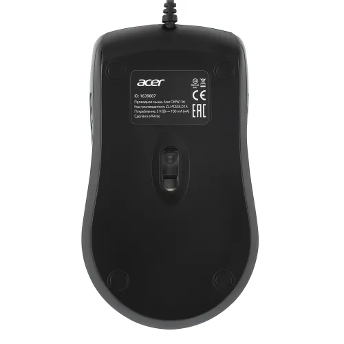 Мышь Acer OMW136 черный оптическая 1200dpi USB 3but (ZL.MCEEE.01A)